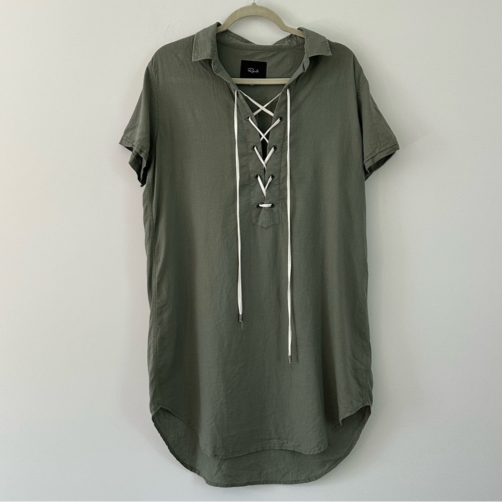 RAILS Rocky Lace Up Dress Sage - Picture 4 of 13